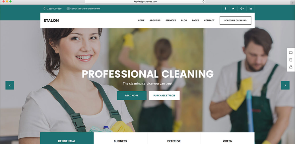 Temizlik Firması Web Sitesi Şablonları