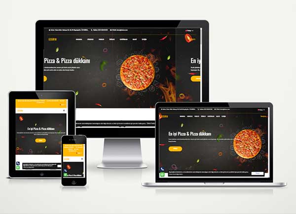 Pizza Restaurant Web Sitesi Paketi Chile