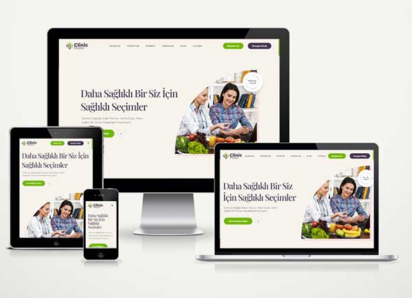 Diyetisyen Web Site / Randevu Sistemi ClinicMaster