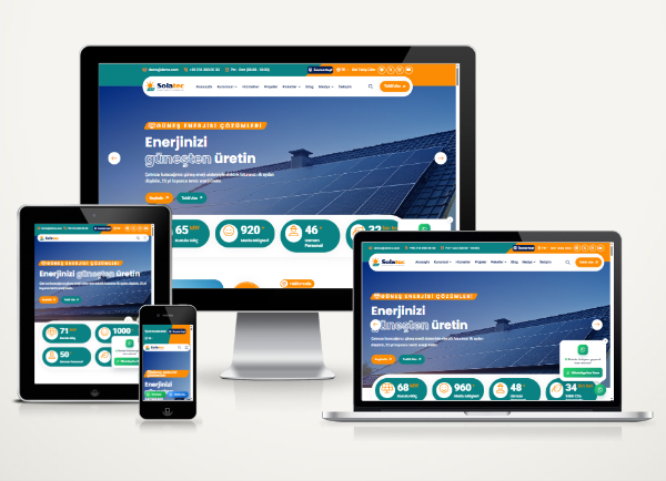 Güneş Enerjisi ve GES Firma Web Site Paketi Sola